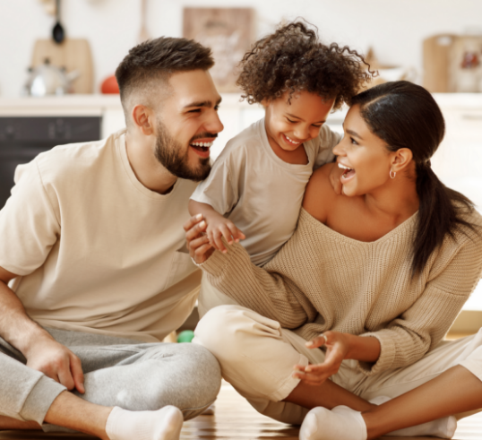 Dr. Fares Sbaiti from Roseborough Dental smiling with his family