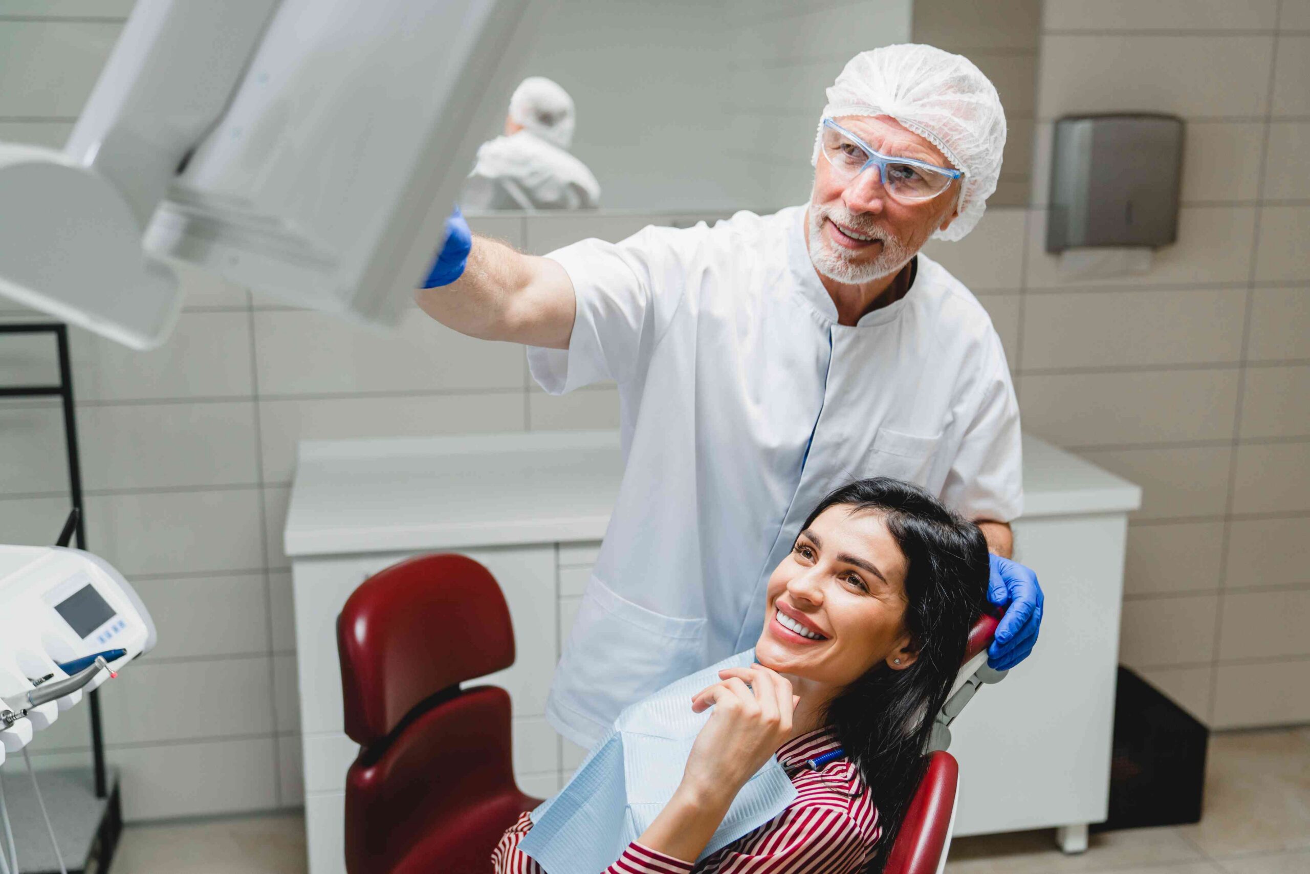 Dentist discussing smile treatment with patient