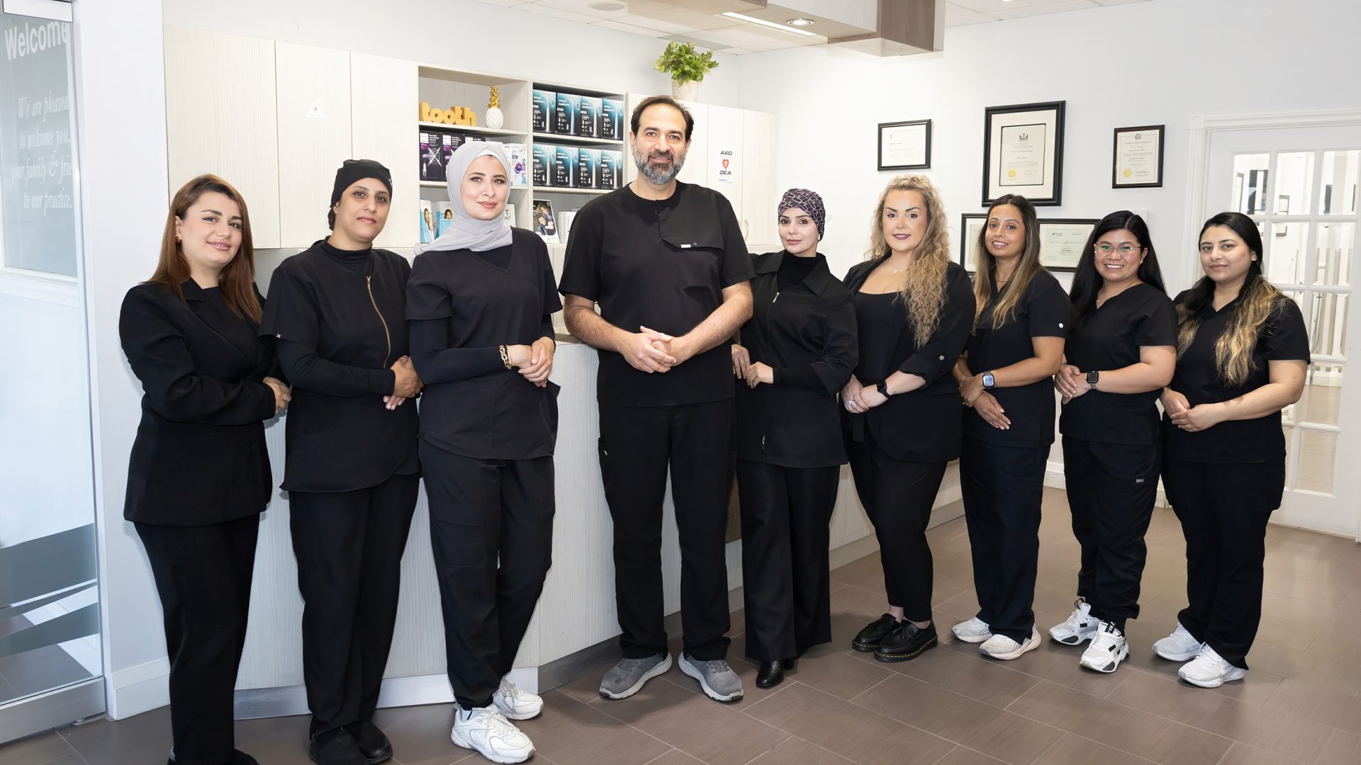 The dental team at Roseborough Dental, Eglinton and Creditview, Mississauga
